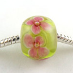 Lampwork pandora style encased floral bead tutorial by Corine Tettinger